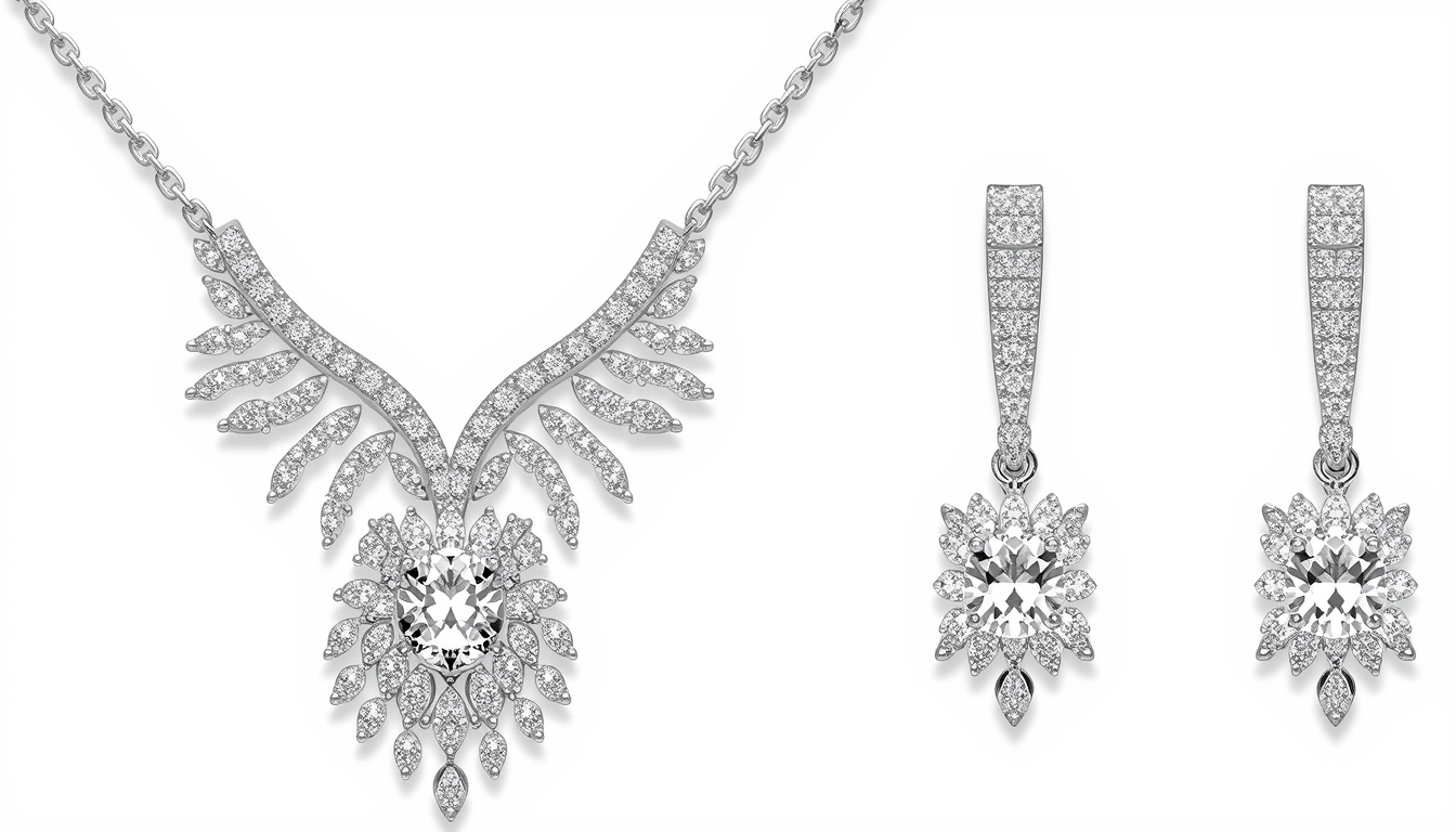 ZENEME Rhodium-Plated with Silver-Toned White Cubic Zirconia